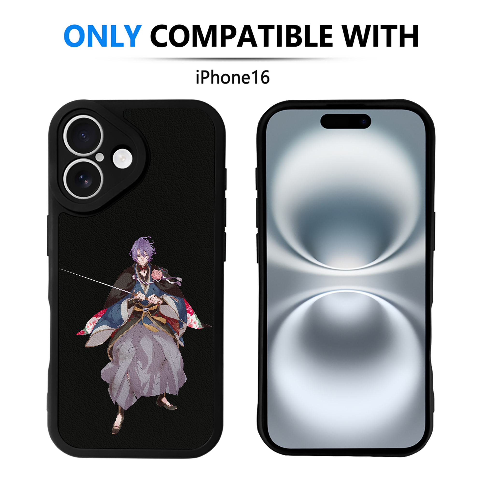 （画像用） 刀剣乱舞 Touken Ranbu 【iPhone 16シリーズ対応】シリコンスマホケース（レザー調） 材質：シリコン